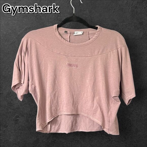 Gymshark Women’s Cropped Short Sleeve Top – Mauve Pink (Size Small) - Picture 1 of 7